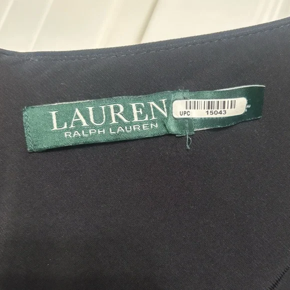 Lauren Ralph Lauren Black and Cream Formal Fit N Flare Dress Small - Picture 5 of 6